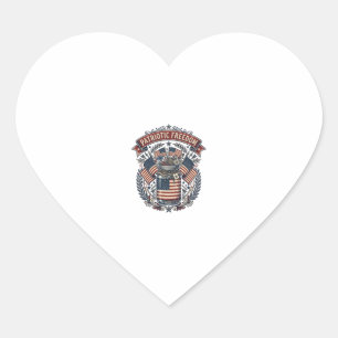 Patriotic Mason Jar Country Life Heart Sticker
