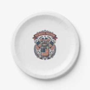 Patriotic Mason Jar Country Life Paper Plates