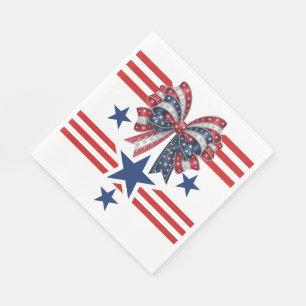 Patriotic Matching Paper Plate Napkins