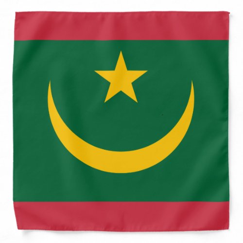 Patriotic Mauritania Flag Bandana