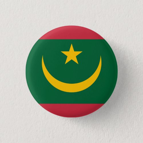 Patriotic Mauritania Flag Button