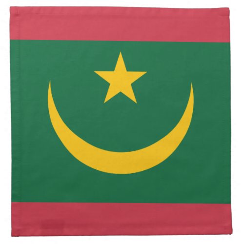 Patriotic Mauritania Flag Cloth Napkin