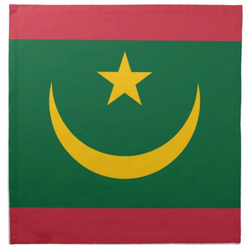 Patriotic Mauritania Flag Cloth Napkin
