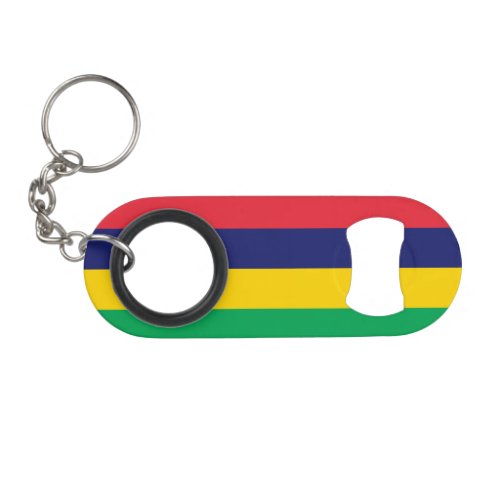 Patriotic Mauritius Flag Keychain Bottle Opener