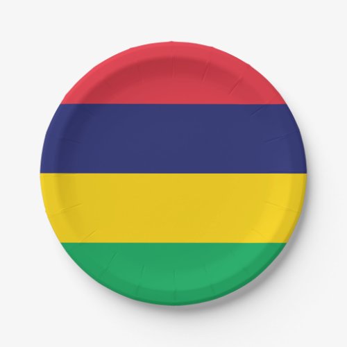 Patriotic Mauritius Flag Paper Plates