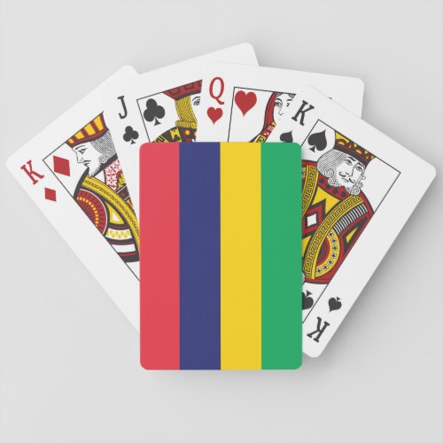 Patriotic Mauritius Flag Playing Cards