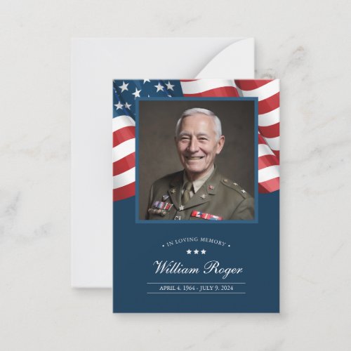 Patriotic Memorial Card