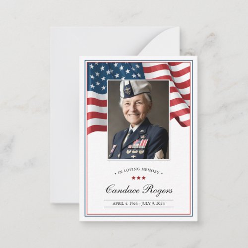 Patriotic Memorial Card