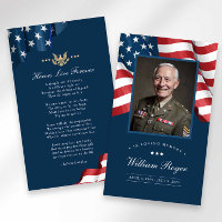Patriotic Memorial Card Prayer Card