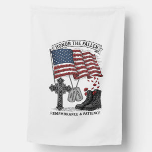 Patriotic Memorial Cross Boots Poppy Flag Shirt_1