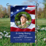 Patriotic Memorial Custom Photo Military Cemetery Garden Flag