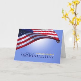 Patriotic Memorial Day Card with U.S. Flag Flying