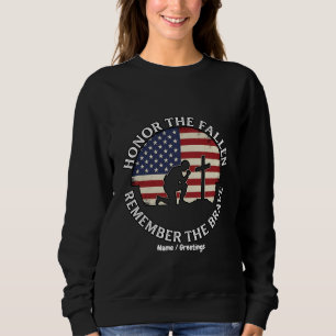 Patriotic Memorial Day Honor The Fallen Kneeling Sweatshirt