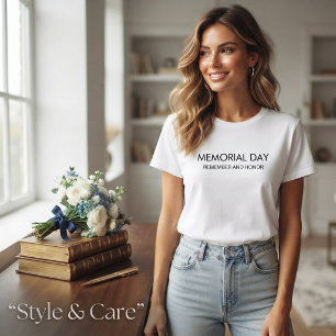 Patriotic Memorial Day Stylish Text Women's T-Shirt