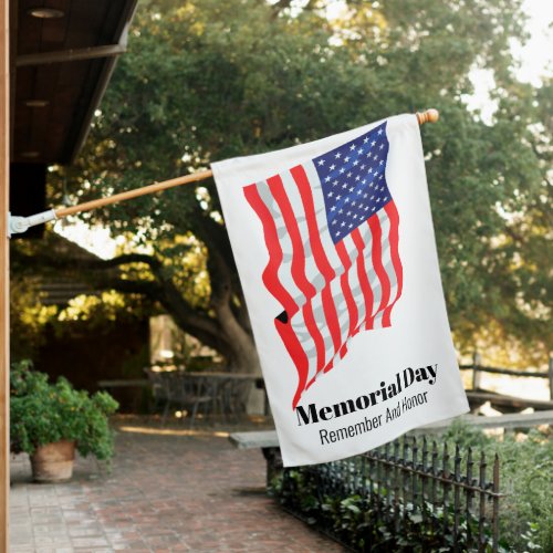 Patriotic Memorial Day Vintage American Flag  