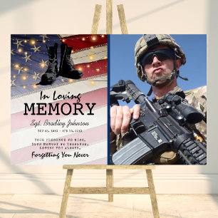 Patriotic Memorial Service Photo Foam Board
