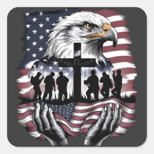 Patriotic Memorial  Square Sticker