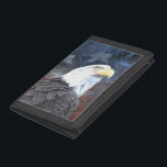 Patriotic Men's Custom Wallet with Bald Eagle<br><div class="desc">A Patriotic Men's tri-fold wallet with art featuring colorful art of a Bald Eagle and an American Flag. A great wallet for everyday use. makes a great gift for father's Day,  Birthday present,  Vateran's Day Gift or a Christmas gift for a family member or a friend.</div>