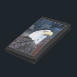 Patriotic Men's Custom Wallet with Bald Eagle<br><div class="desc">A Patriotic Men's tri-fold wallet with art featuring colorful art of a Bald Eagle and an American Flag. A great wallet for everyday use. makes a great gift for father's Day,  Birthday present,  Vateran's Day Gift or a Christmas gift for a family member or a friend.</div>