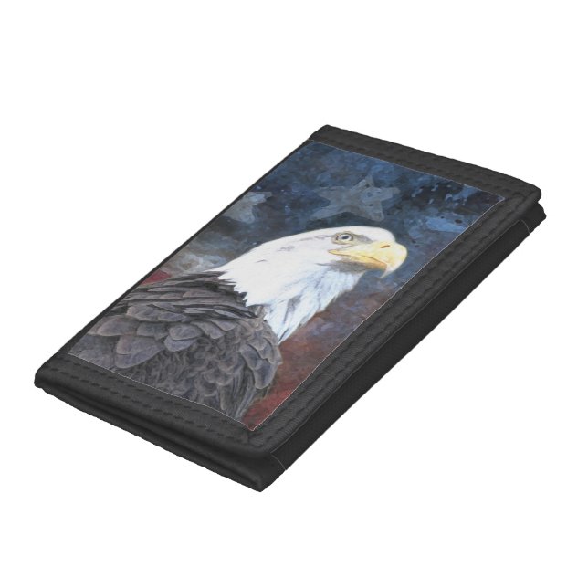 Patriotic Men's Custom Wallet with Bald Eagle (Bottom)