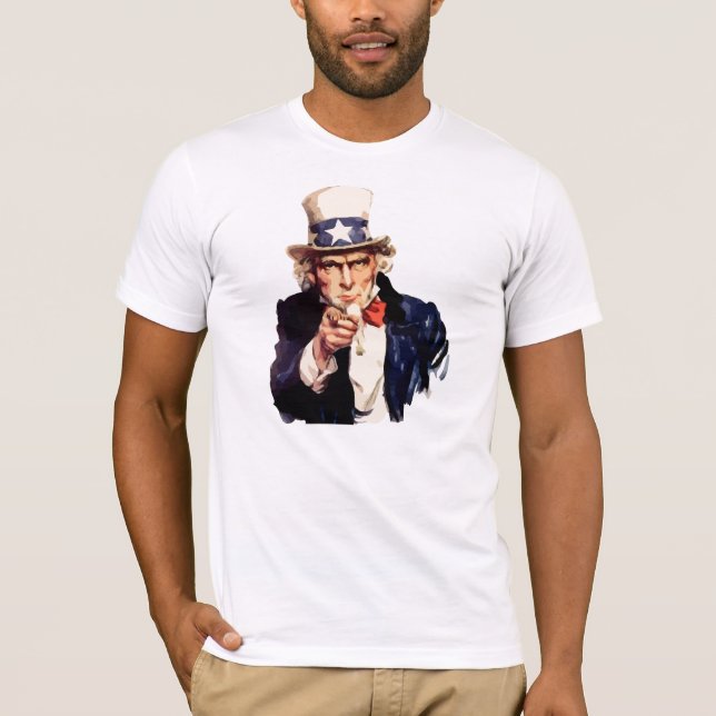 Patriotic Men's T-Shirt Uncle Sam (Front)