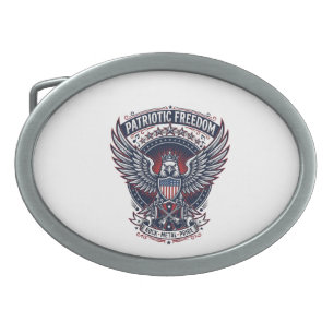 Patriotic Metal Wings Patriot Music Rock Metal Pat Belt Buckle