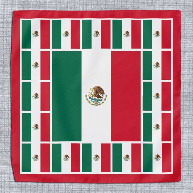 Patriotic Mexican Flag Bandana, fashion Mexico Bandana (Creator Uploaded)