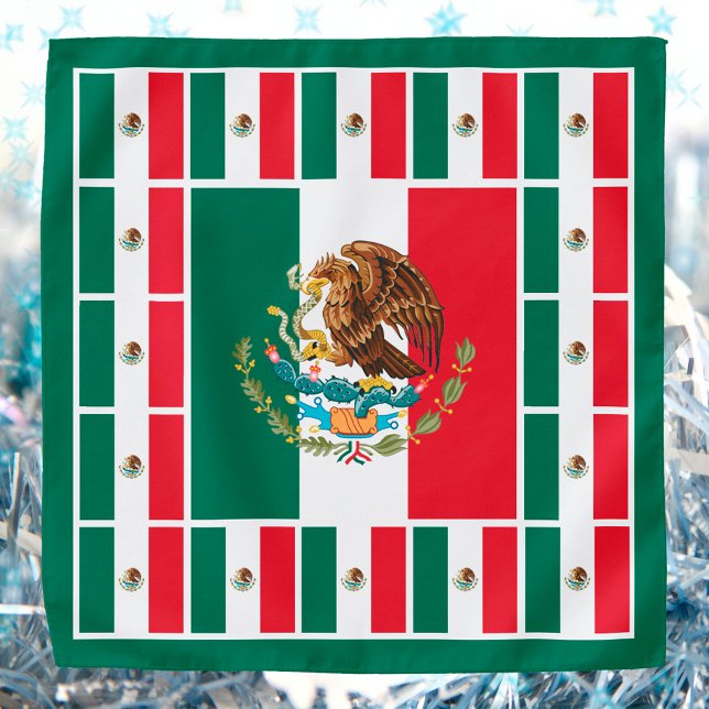 Patriotic Mexican Flag Bandana, Mexico Fashion Bandana (Creator Uploaded)