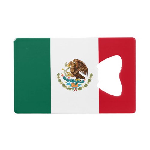 Patriotic Mexican Flag Credit Card Bottle Opener