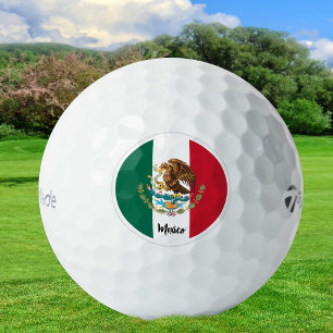 Patriotic Mexican Flag Golf Balls, Eagle, Mexico Balls