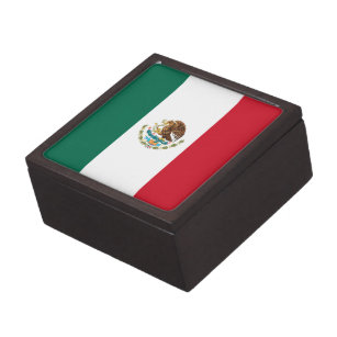 Patriotic Mexican Flag Keepsake Box