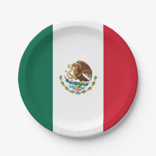 Patriotic Mexican Flag Paper Plates