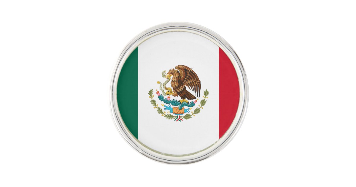 Patriotic Mexican Flag Pin