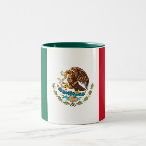 Patriotic Mexican Flag Two_Tone Coffee Mug