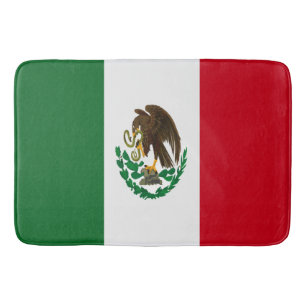 Patriotic Mexico flag Bath Mat