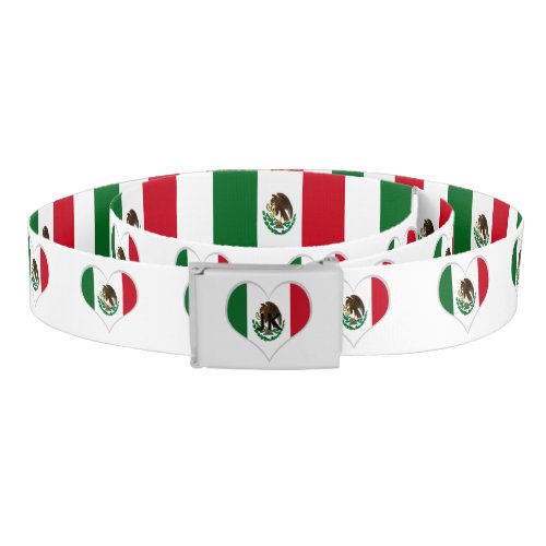 Patriotic Mexico flag Belt