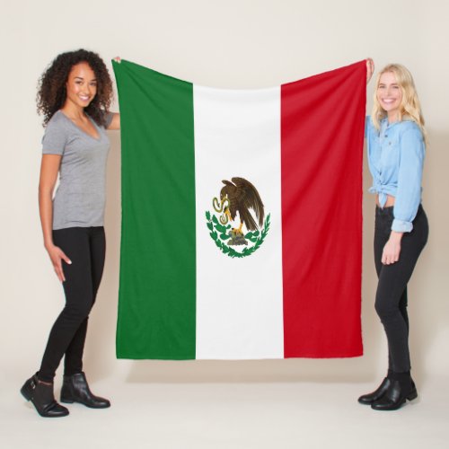 Patriotic Mexico flag Fleece Blanket