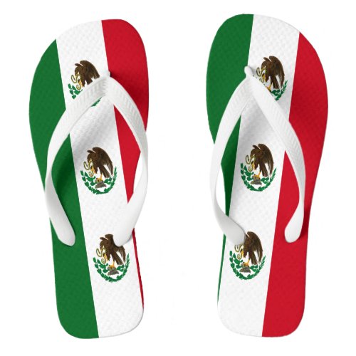 Patriotic Mexico flag Flip Flops