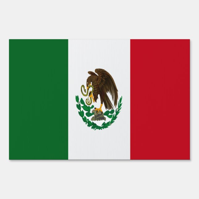 Patriotic Mexico flag Sign (Back)