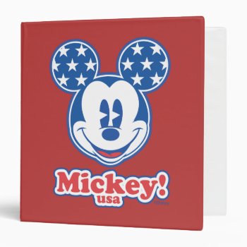 Patriotic Mickey Mouse 4 3 Ring Binder by MickeyAndFriends at Zazzle