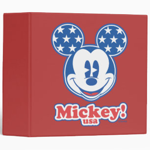 Patriotic Mickey Mouse 4 3 Ring Binder