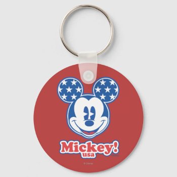 Patriotic Mickey Mouse 4 Keychain by MickeyAndFriends at Zazzle