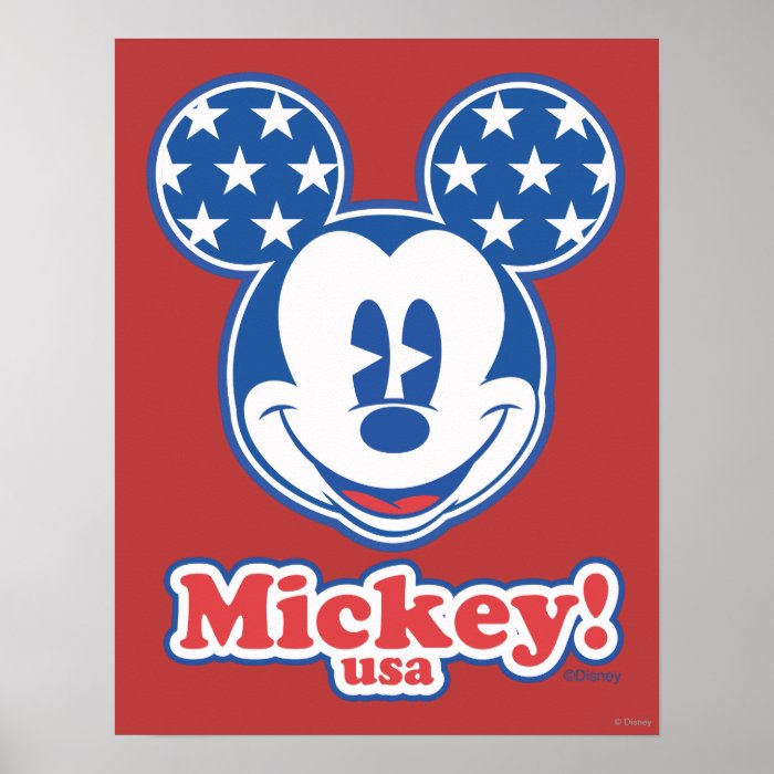 Patriotic Mickey Mouse 4 Print