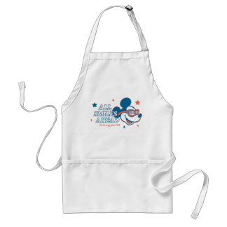 Patriotic Mickey Mouse All Smiles Ahead Adult Apron