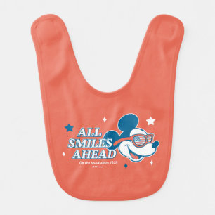 Patriotic Mickey Mouse All Smiles Ahead Baby Bib