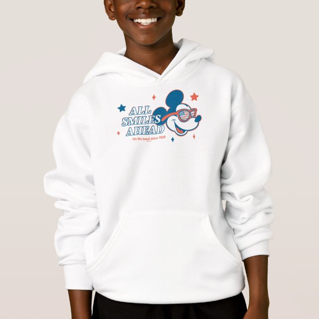 Patriotic Mickey Mouse All Smiles Ahead Hoodie (Front)