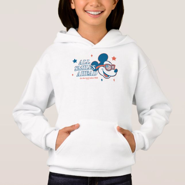 Patriotic Mickey Mouse All Smiles Ahead Hoodie (Front)