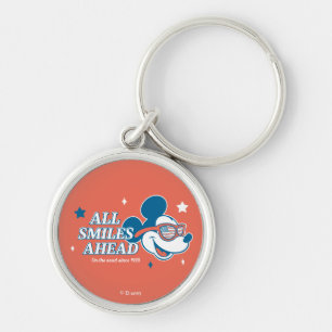 Patriotic Mickey Mouse All Smiles Ahead Keychain