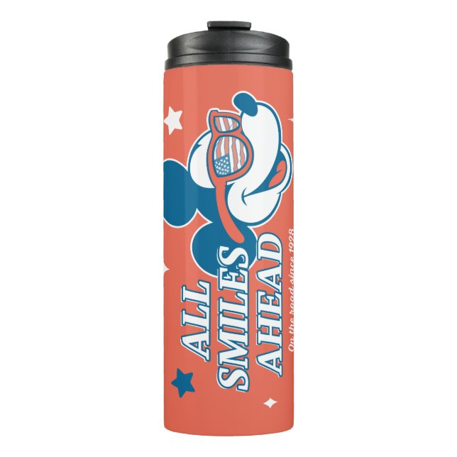 Patriotic Mickey Mouse All Smiles Ahead Thermal Tumbler (Front)