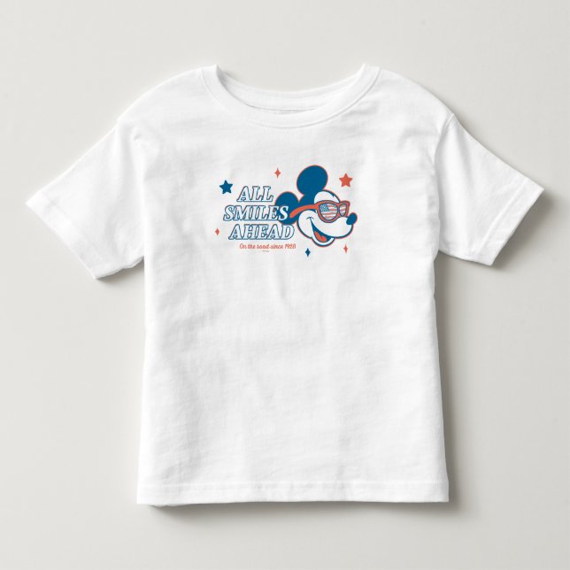 Patriotic Mickey Mouse All Smiles Ahead Toddler T-shirt (Front)